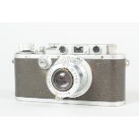 A Leitz Wetzlar Leica IIIa Camera, serial no. 269298, 1938, body F, shutter working, sometimes