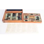 A 19th Century mahogany Microscope Slide Case, contents neatly enumerated on case with ink