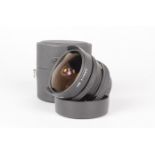 A Rollei F-Rolleinar MC 14mm f/3.5 Ultra Wide Angle Lens, QBM mount, serial no 7980551, barrel VG-E,
