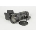 A Nikon AF-S VR-Nikkor 70-200mm f/2.8 G ED Lens, serial no 259112, with tripod collar, barrel F,
