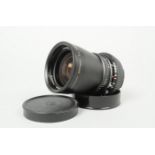 A Carl Zeiss T* 50mm f/4 Distagon Lens for Hasselblad, serial no. 5 900 627, barrel G, several paint