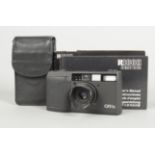 A Ricoh GR1s Compact Film Camera, black, serial no JW 141276, body VG, powers up, appears to