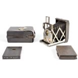 An early 20th Century folding-strut 2½in x 3½in Newman & Guardia 'Sibyl' Camera, with milled