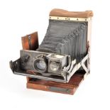 An early 20th Century 3¼in x 4¼in Newman & Guardia 'Nydia' Magazine Camera, with Ross f/8 5½in