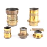 Ross Brass Lenses, 17in 'No 5 Actinic Triplet', with Waterhouse-stop slot, serial no 10858, with