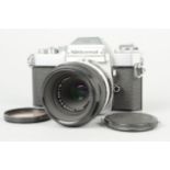 A Chrome Nikon Nikkormat EL SLR Camera, serial no. 5 238 604, body F-G, shutter working, meter