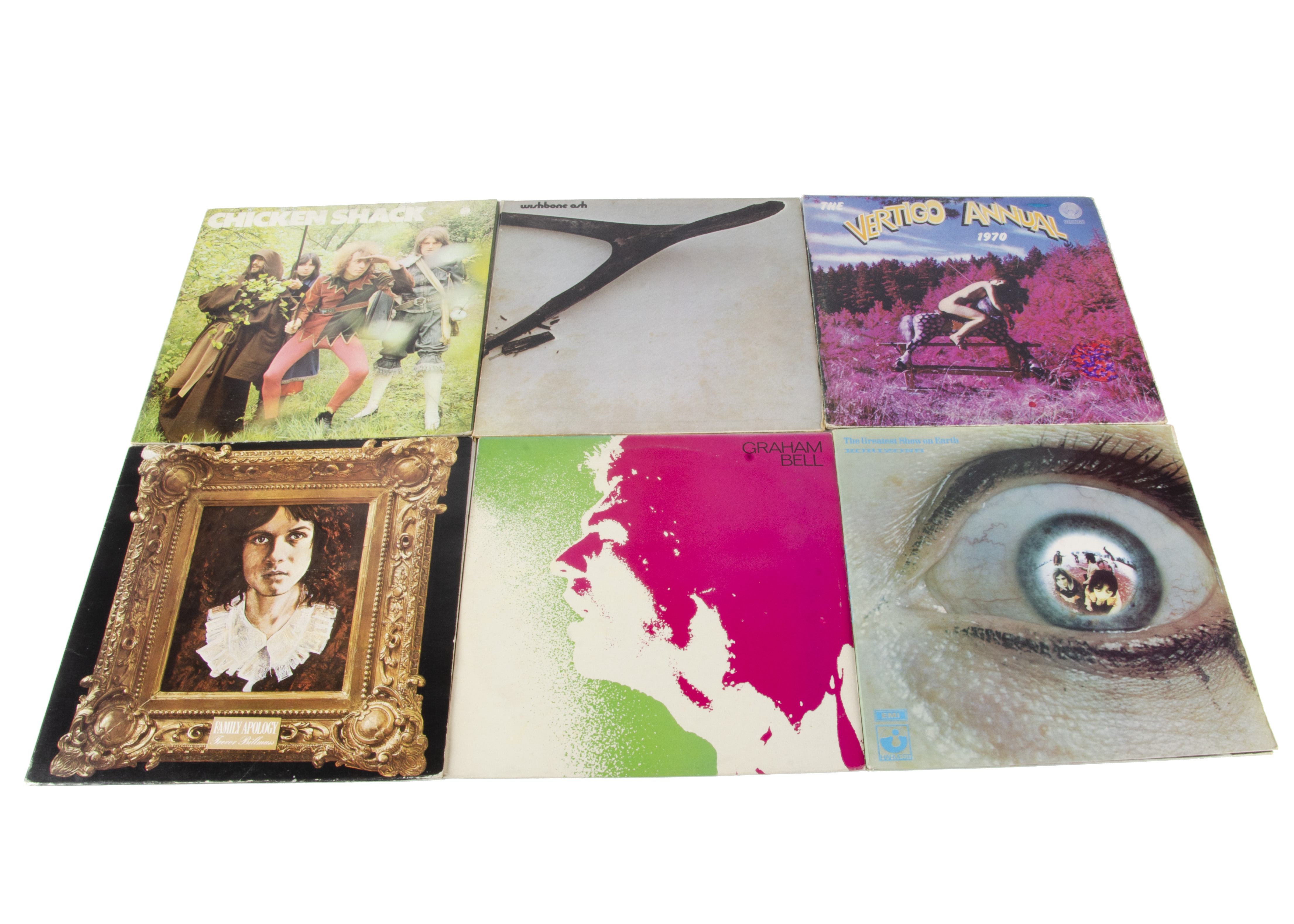 Progressive Rock LPs, seven original UK albums comprising Wishbone Ash - Same (Pink / Red labels -