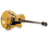 Hofner Guitar, Hofner electro-acoustic guitar 457 E2 - natural colour - Made in West Germany, very