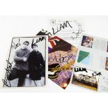 Oasis / Signatures, four signed items comprising a colour 'Big Magazine' poster with signatures of
