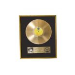 RIAA Gold Disc Award / Madonna, Gold USA RIAA award presented to Warner Bros to commemorate 500,