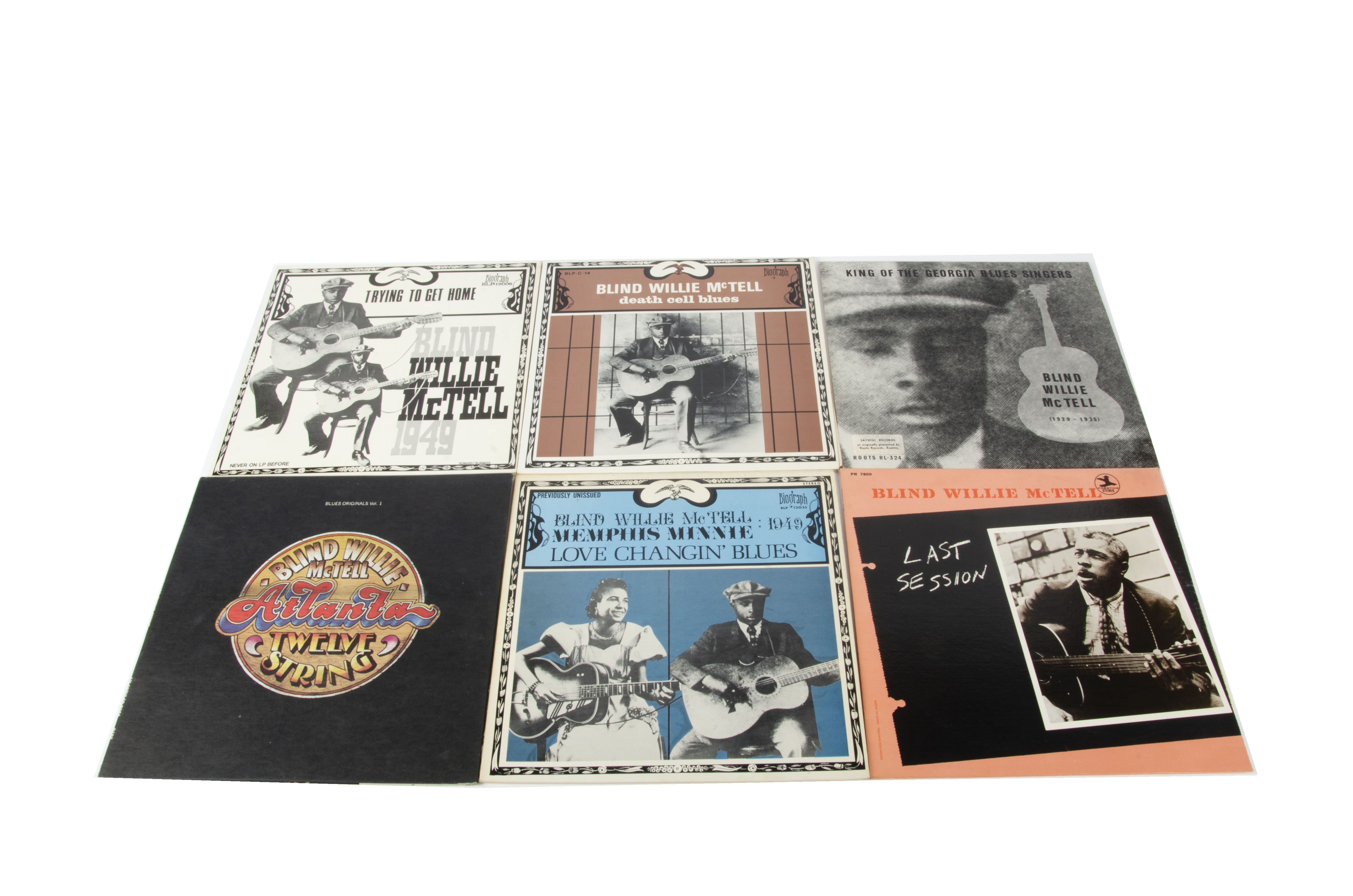 Blind Willie McTell LPs, six albums comprising King of the Georgia Blues Singers, Last Session,