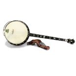 Banjo, Clifford Essex four string banjo 'The Imperial' with resonator - good condition in quality