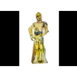 Star Wars / C-3PO Standee, C-3PO USA Lifesize cardboard standee (circa 1993) - folded in half and