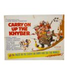 Carry On Up The Khyber Poster, UK Quad poster starring Sid James, Kenneth Williams, Charles