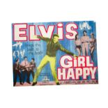 Elvis Presley / Girl Happy Poster, UK Quad Poster for Girl Happy (1965) - measures 30" by 40" - with