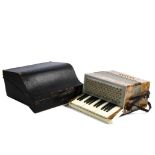 Amoretta Accordion, two octave Amoretta Accordion with 12 bass keys - Brown tortoiseshell effect