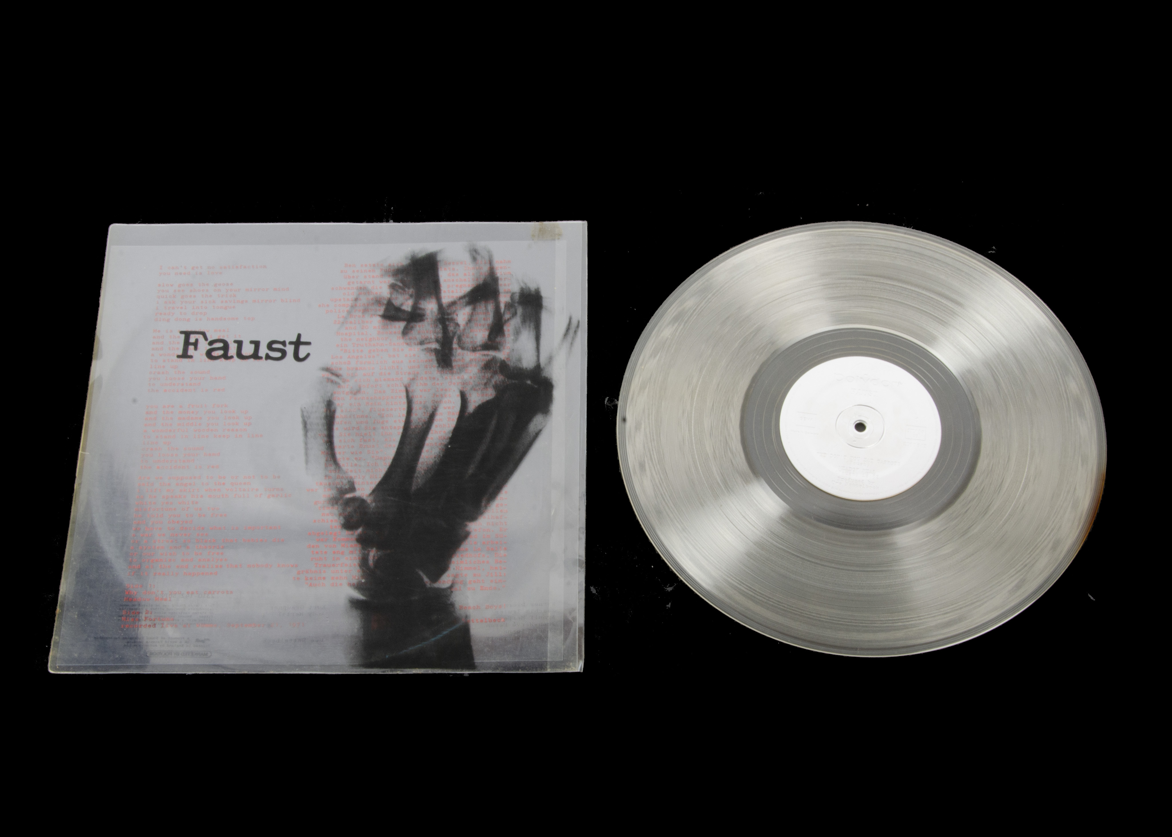 Faust LP, Faust LP - Original UK Release 1970 on Polydor (2310 142) - Clear Vinyl With Insert in