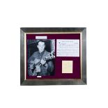 Carl Perkins / Autograph, a Framed and Glazed presentation containing a Black and White photograph