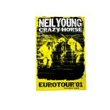 Neil Young Poster, Neil Young and Crazy Horse Euro Tour 2001 Poster - Measures 40" by 59" approx -