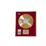 BPI Gold Disc Award / Ultravox, Gold UK BPI award presented to Alan Finch to commemorate more than