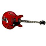 Epiphone Electric Guitar, Epiphone EA-250 (1972-1975) archtop redburst, Made in Japan, good