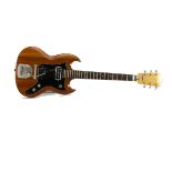 Framus Guitar, Framus electric guitar SG serial no: 49587-721 natural colour with tremelo bar,