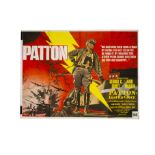 Patton Quad Poster, Patton (1970) - UK Quad poster with artwork by Tom Chantrell - folded with