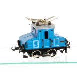 ETS 0 Gauge AEG 0-4-0 Steeple Cab electric Locomotive, No 2 finished in blue, VG