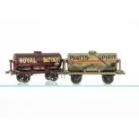 Milbro 0 Gauge Tank Wagons, a 'Royal Daylight' wagon, no 46213, in reddish-brown livery, with spoked