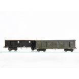 Milbro 0 Gauge LNWR and SR High Capacity Box Wagons, the early LNWR version in grey as no 720, '