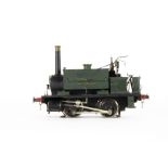 A Scratch-built 0 Gauge 3-rail electric 0-4-0 Tank Locomotive, with outside cylinders, box-shaped