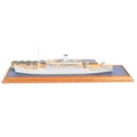 A modern 1/600 (I:50 scale) painted wooden Waterline Model of Orient Line RMS 'Orion' by John S