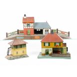 Bing (BW) O Gauge Lineside Accessories, fine wayside station with embossed tiles to station-house
