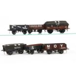 Eighteen Kit-built Finescale O Gauge 4-wheeled Goods Wagons, including 5 vans and 1 brake van (