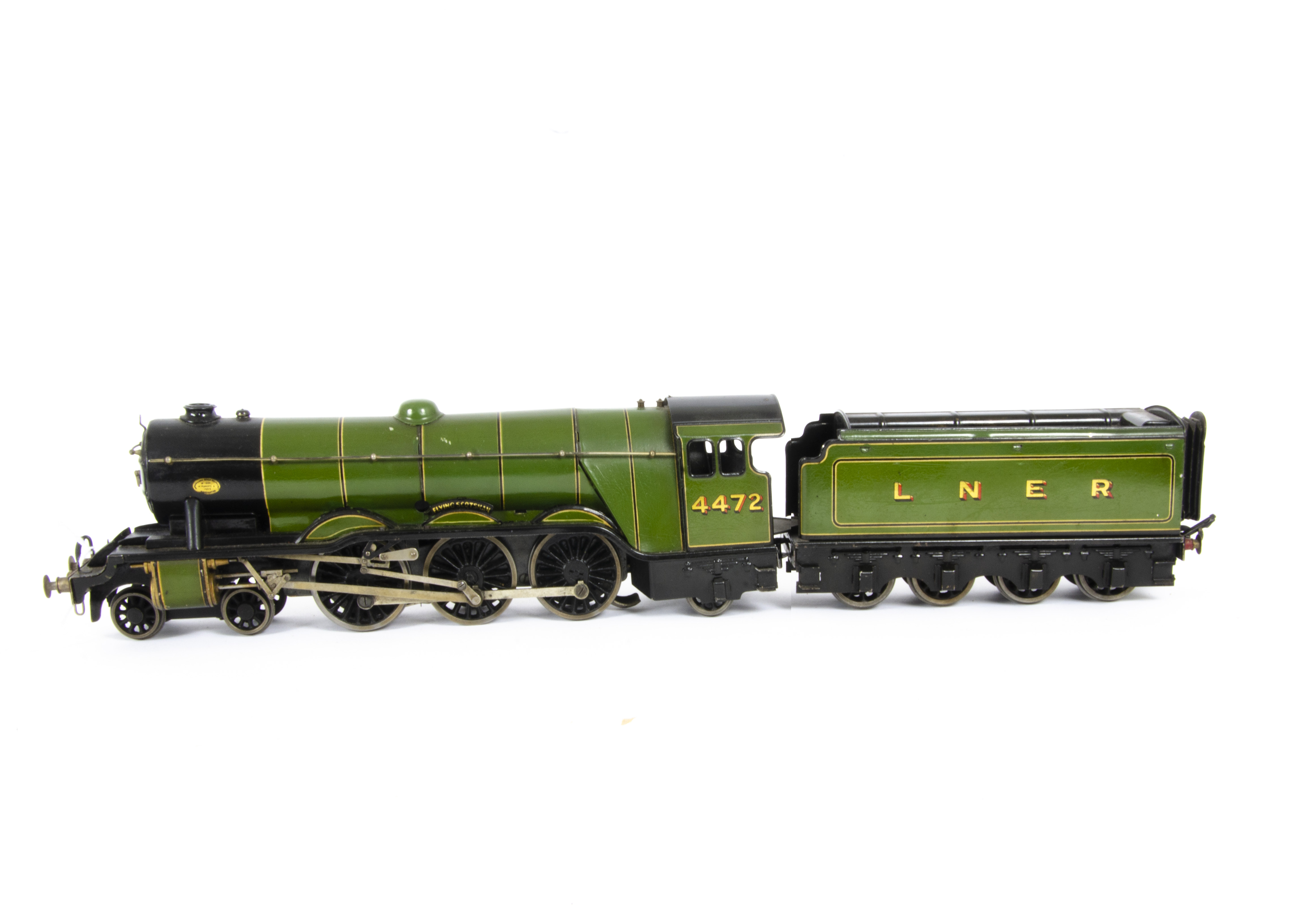 A Bassett-Lowke 0 Gauge 3-rail 'Flying Scotsman' 4-6-2 Locomotive and Tender, in lithographed LNER