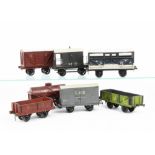 Wood-built O Gauge Wagons, all believed to be by the same builder (unidentified), comprising LNWR