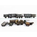 Assorted O Gauge LMS Freight Stock, including three different brake vans (one is L&Y), a pair of