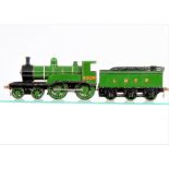 A Scratchbuilt 0 Gauge 3-rail electric Ivatt Class D2 4-4-0 Locomotive and Tender, substantially