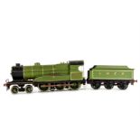 A Scratch-built 0 Gauge 3-rail electric LNER (ex-GCR) B8 Class 4-6-0 Locomotive and Tender, with