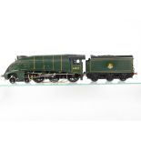 A Late Bassett-Lowke 0 Gauge 3-rail ex-LNER Streamlined 'B17' Class 4-6-0 Locomotive and Tender,