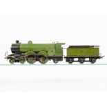 A Possibly Leeds (LMC) or Scratchbuilt O Gauge clockwork ex-GNR Ivatt 'Atlantic' 4-4-2 and Tender,