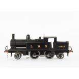 A Leeds 0 Gauge 3-rail Lancs & Yorks 2-4-2 Tank Locomotive, in LMS lined black as no 10925, G-VG,