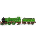 A (Believed-to-be) Leeds 0 Gauge 3-rail Special Order GNR 'Atlantic' 4-4-2 Locomotive and Tender,