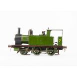 An 0 Gauge 3-rail electric 'Sharp Stewart' Style 2-4-0 Tank Locomotive, by unknown maker, possibly