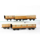 Leeds 0 Gauge LNER Lithographed Wooden Coaching Stock, comprising 1st/3rd composite no 2253 and