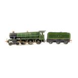 An 0 Gauge 3-rail electric GWR Hawksworth 'County' Class 4-6-0 Locomotive and Tender, body and