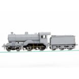 An Unfinished Finescale O Gauge Kit-built electric ex-GER Class D16/3 4-4-0 Locomotive and Tender,