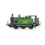 A Leeds 0 Gauge 3-rail Post-War 'Standard' 0-6-0 Tank Locomotive, in SR green as no 259, with