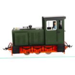 An Accucraft BMS Baguley-Drewry G Gauge set to 45mm battery-operated 0-6-0 Diesel Shunter, finished