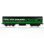 An Exley 0 Gauge K5 Southern Railway Suburban 50' Brake/3rd Motor Coach, in SR gloss green as no